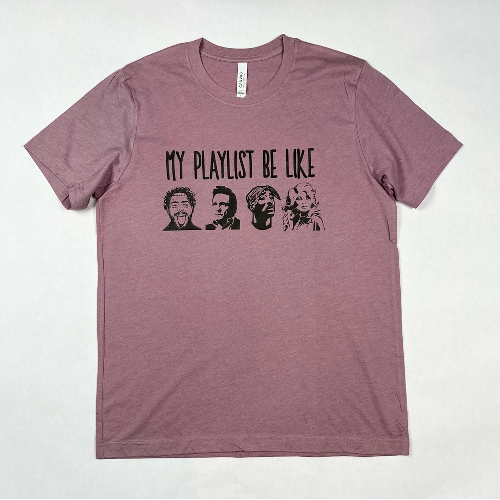 T-shirt featuring Post Malone, Dolly Parton, Tupac, and Johnny Cash